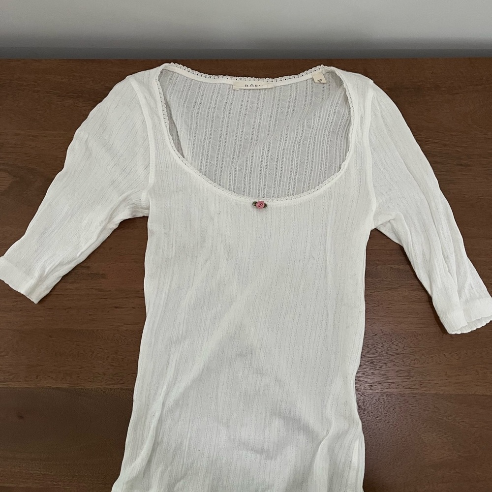 Doen Elegant White Women's Top XS White